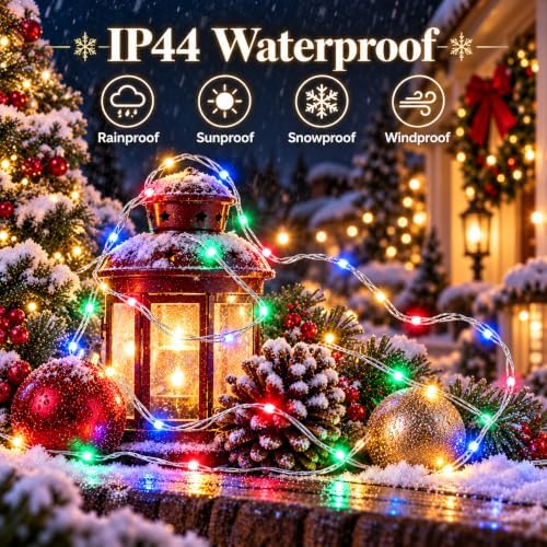 Fairy Lights Battery Operated with Remote, 4Pack 80FT 240LED Multicolor in Multicolor, alternate view 4