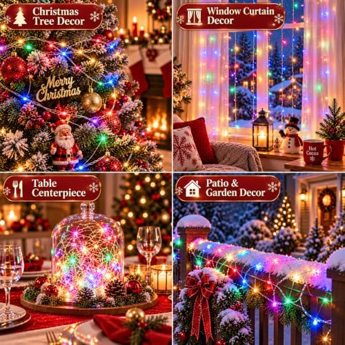 Fairy Lights Battery Operated with Remote, 4Pack 80FT 240LED Multicolor in Multicolor, alternate view 6