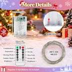 Fairy Lights Battery Operated with Remote, 4Pack 80FT 240LED Multicolor in Multicolor, alternate view 7