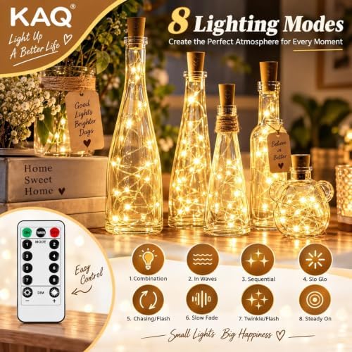 Fairy Lights Battery Operated with Remote, 4Pack 80FT 240LED Warm White in Warm White, alternate view 2