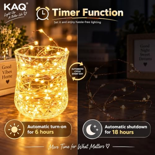 Fairy Lights Battery Operated with Remote, 4Pack 80FT 240LED Warm White in Warm White, alternate view 3