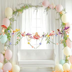 Fairy Party Banner, Fairy First Birthday Party Decorations, Flower Banner, alternate view 4