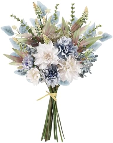 Fake Artificial Flowers Bouquet for Decoration, Silk Floral Arrangements Faux Flowers Plant Wedding Bride