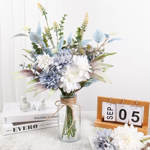 Fake Artificial Flowers Bouquet for Decoration, Silk Floral Arrangements Faux Flowers Plant Wedding Bride, alternate view 2