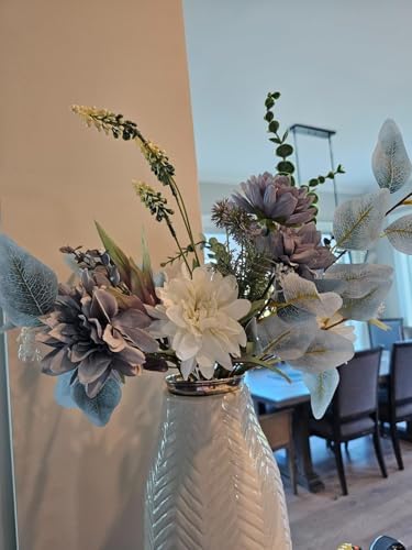 Fake Artificial Flowers Bouquet for Decoration, Silk Floral Arrangements Faux Flowers Plant Wedding Bride, alternate view 3