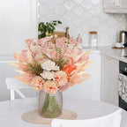 Fake Artificial Flowers Bouquet for Decoration, Silk Flower Arrangements Faux Flowers Plant Wedding Bride, alternate view 5