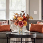 Fake Fall Flowers in Vase, Fall Flower Arrangements, Floral Arrangement, Table Decor, Centerpieces for Tables, alternate view