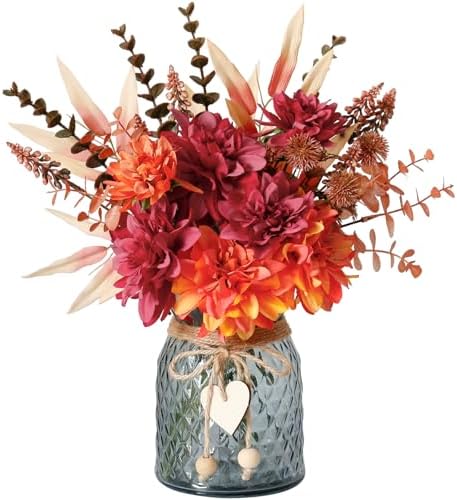 Fake Fall Flowers in Vase, Fall Flowers for Fall Decor