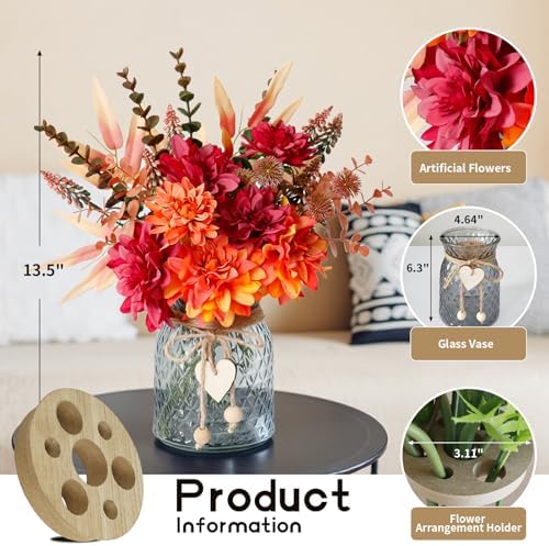 Fake Fall Flowers in Vase, Fall Flowers for Fall Decor, alternate view 5