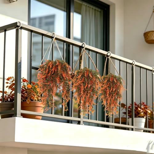 Fake Fall Monkey Plants 3Pcs Artificial Hanging Eucalyptus Vine, alternate view 6