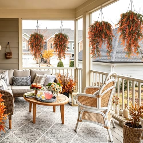 Fake Fall Monkey Plants 3Pcs Artificial Hanging Eucalyptus Vine, alternate view 7