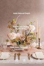 Fake Flowers Box, Dusty Rose & Sand Beige Deluxe Combo in Pk-dusty Rose & Sand Beige, alternate view 2