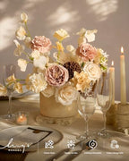 Fake Flowers Box, Earth Brown & Butter Yellow Deluxe Combo in Brn-earth Brown & Butter Yellow, alternate view 6