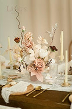 Fake Flowers Box, Faux Artificial Greenery Stems Foam Roses Berry Silk Leaves Fabic Flower for Centerpieces, alternate view 2