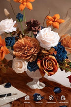 Fake Flowers Box, Faux Artificial Greenery Stems Foam Roses Gardenia Peony Silk Eucalyptus Pampas Fabic Flower, alternate