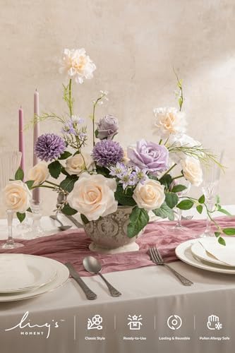 Fake Flowers Box, Lavender & Cream Deluxe Combo in Prpl-lavender & Cream, alternate view 2