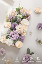 Fake Flowers Box, Lavender & Cream Deluxe Combo in Prpl-lavender & Cream, alternate view 4
