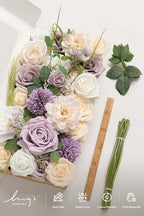 Fake Flowers Box, Lavender & Cream Deluxe Combo in Prpl-lavender & Cream, alternate view 5