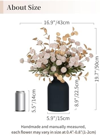 Fake Flowers Centerpieces for Tables, Beige Mums for Dining Room, alternate view 3