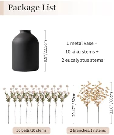 Fake Flowers Centerpieces for Tables, Beige Mums for Dining Room, alternate view 4