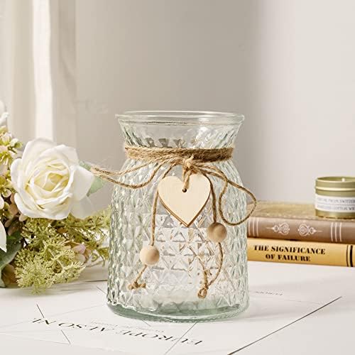 Fake Flowers with Vase, Artificial Flowers Silk Roses Flower Bouquet in Vase, Faux Flower Arrangements, alternate view 5