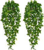 Fake Hanging Plants, 2Pcs Artificial Potted Plant Pothos