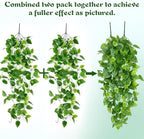 Fake Hanging Plants, 8Pcs Faux Ivy Pothos Vines Greenery, alternate view 5