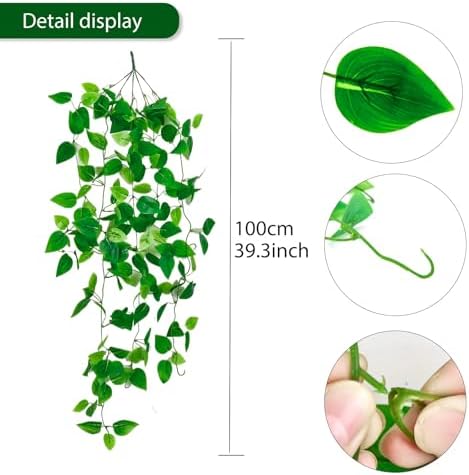 Fake Hanging Plants Vines(3pcs)for Room Decor, Artificial Ivy Greenery Garlands for Home Bedroom Living, alternate view 3
