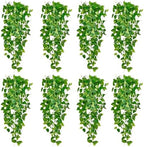 Fake Hanging Plants Vines(8pcs)for Room Decor, Artificial Ivy Greenery Garlands for Home Bedroom Living