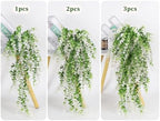 Fake Monkey Plants Hanging Eucalyptus Vine Faux White Hanging Plant, alternate view 4