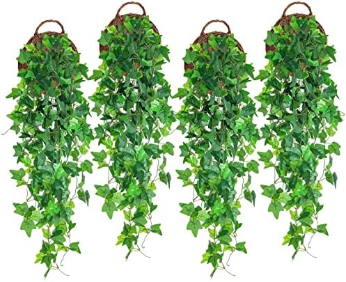 Fake Vines Artificial Hanging Ivy Vines Plants for Room Decor 4Pcs