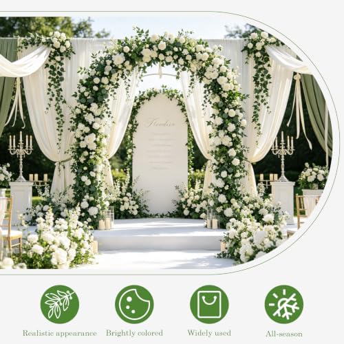Fake Vines, Eucalyptu Vines Garland, Ivy Vines, Green Artificial Wall Decor Hanging, Wedding Decoration, Flower, alternate