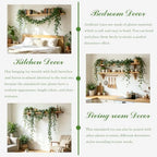 Fake Vines, Eucalyptu Vines Garland, Ivy Vines, Green Artificial Wall Decor Hanging, Wedding Decoration, Flower, alternate