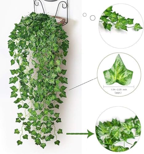 Fake Vines for Room Decor 48PCS Artificial Ivy Garland with Clip 336FT Green Flowers Hanging Plants Faux, alternate view 3