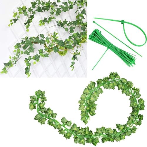 Fake Vines for Room Decor 48PCS Artificial Ivy Garland with Clip 336FT Green Flowers Hanging Plants Faux, alternate view 4
