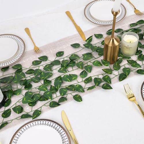 Fake Vines for Room Decor 48pcs Fake Ivy Greenery Garland Wall Decor (Pothos), alternate view 2