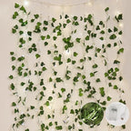 Fake Wall Curtain Ivy Vines with String Lights for Room Decor 98Ft