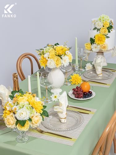 Fall Artificial Flowers DIY Bouquet Combo Faux Rose Daisy for Decor in Cream Yellow, alternate view 2