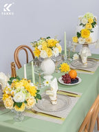 Fall Artificial Flowers DIY Bouquet Combo Faux Rose Daisy for Decor in Cream Yellow, alternate view 2