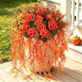 Fall Artificial Geranium Flowers for Outdoors Planter Fake Plants 12 PCS