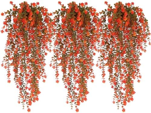 Fall Artificial Hanging Plants Fake Fall Flowers Faux Autumn Vines