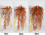 Fall Artificial Hanging Plants Fake Fall Flowers Faux Autumn Vines, alternate view 5