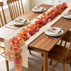 Fall Artificial Maple Leaf Garland with Fake Fruit Home Decor, alternate view 2