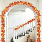 Fall Artificial Maple Leaf Garland with Fake Fruit Home Decor, alternate view 7