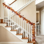 Fall Artificial Maple Leaf Garland with Fake Pumpkin Halloween Decor, alternate view 2