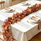 Fall Artificial Maple Leaf Garland with Fake Pumpkin Halloween Decor, alternate view 4