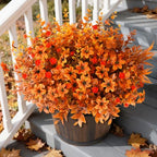 Fall Artificial Mums Flowers for Outdoors Planter Fake Plants 12 Bundles