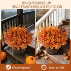 Fall Artificial Mums Flowers for Outdoors Planter Fake Plants 12 Bundles, alternate view 3