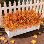 Fall Artificial Mums Flowers for Outdoors Planter Fake Plants 12 Bundles, alternate view 4