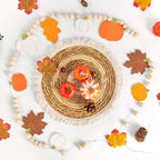 Fall Banner, Fall Garland, Felt Pumpkin Garland and Wood Bead for Home, Thanksgving Fall Decorations Indoor, alternate view 3